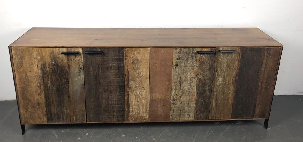 Barnwood Style Metal & Wood Buffet (1 of 6)