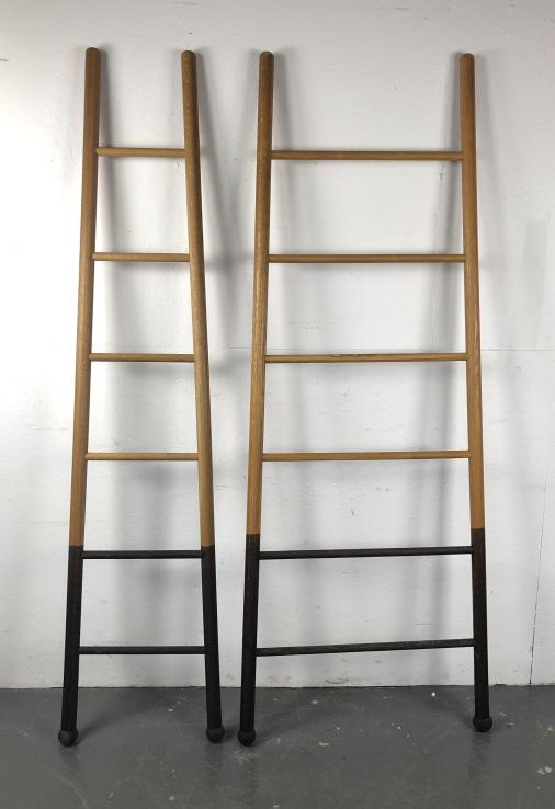 Group of 2 Solid White Oak Bloak Ladders (1 of 6)