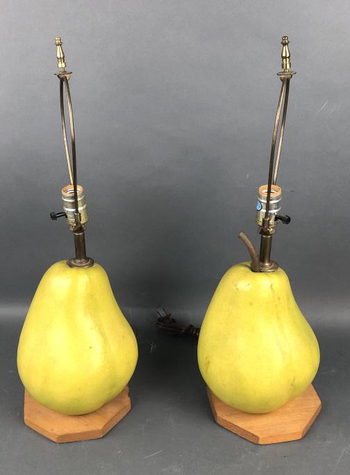 Pair of Pear Composition Lamps (1 of 5)