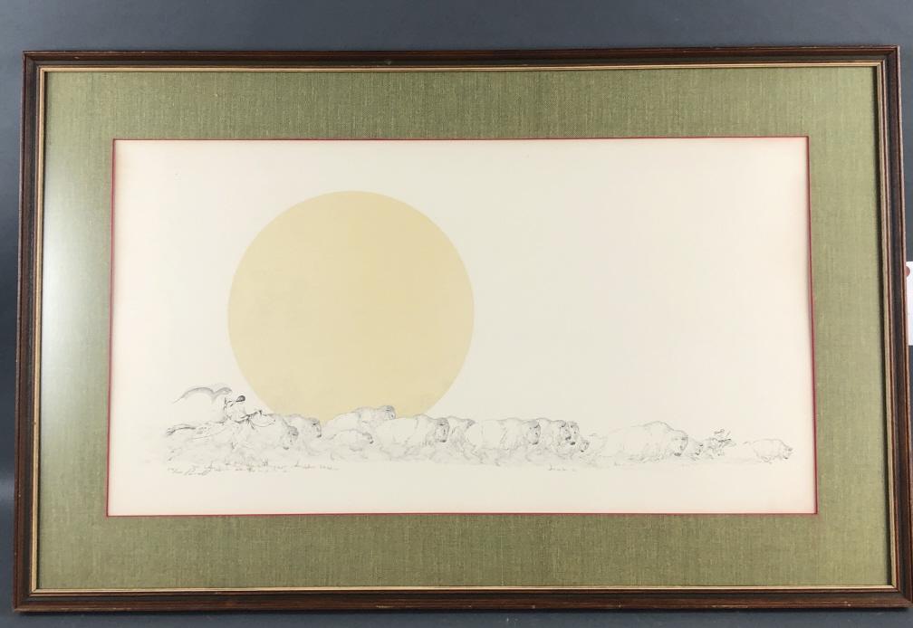 Peter Parnell - Buffalo Sunset Lithograph (1 of 5)