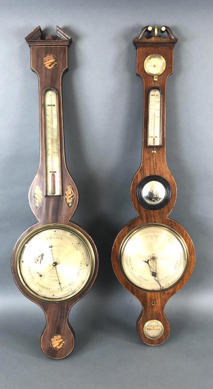 2  19th Century Mahogany Banjo Barometers (1 of 11)