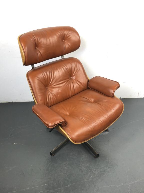 Eames Style Brown Leather Chair (1 of 7)
