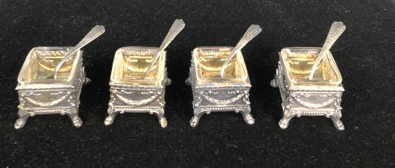 Set of 4 Lowenthal 800 Silver Salt Cellars (1 of 10)
