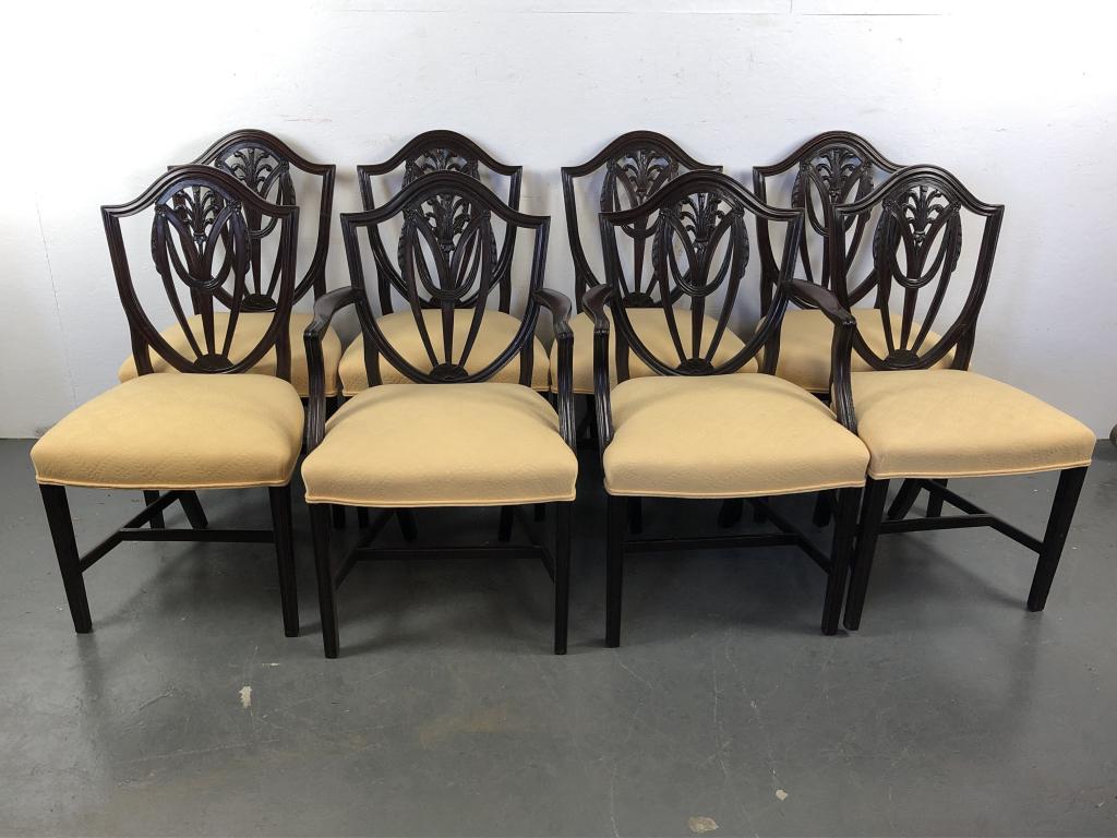 Set of 8 Mahogany Shield Back Chairs (1 of 8)