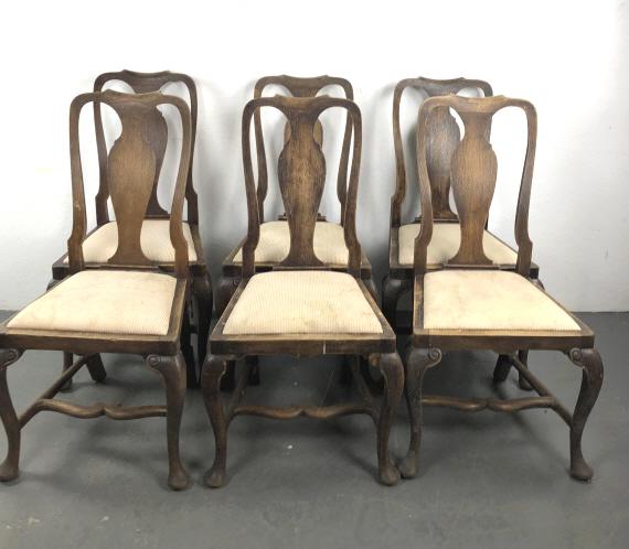 Set of 6 Queen Anne Style Chairs (1 of 6)
