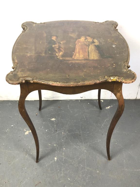 Louis XV Style Giltwood & Painted Side Table (1 of 4)