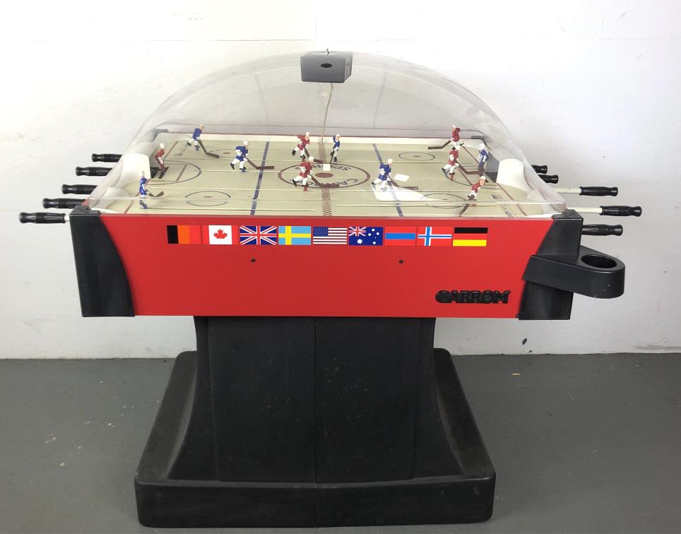 Carrom Hockey Game: Carrom Hockey Game. 51"h x 58"w x 38"d Condition, untested, comes in two parts, no puck