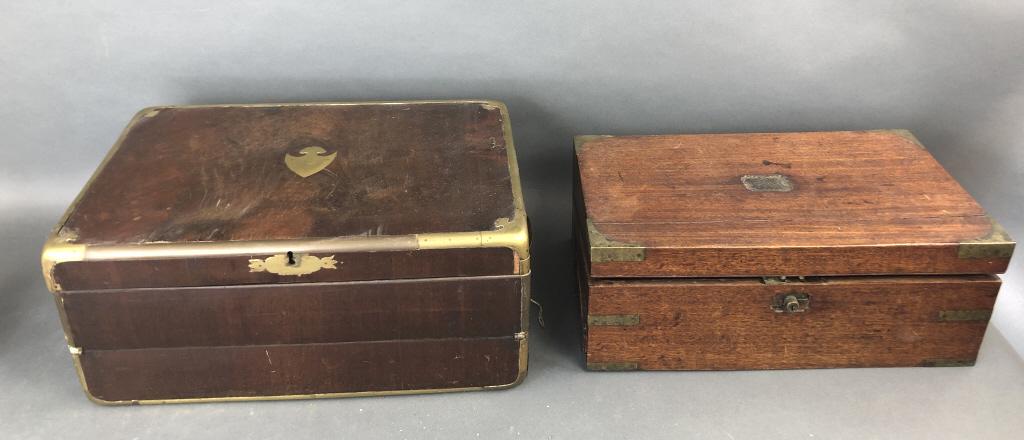 Two 19th Century Mahogany Writing Boxes (1 of 10)