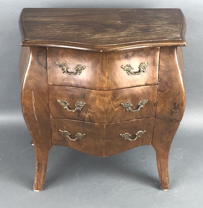 Diminutive Olivewood Bombe Commode (1 of 6)
