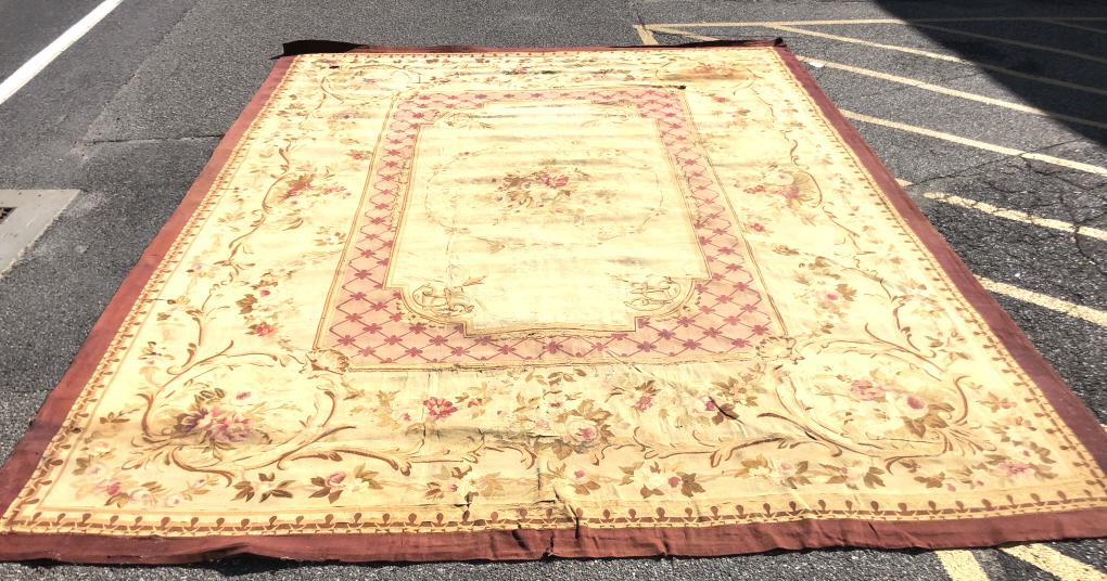 A Large Antique Aubusson Carpet (1 of 8)