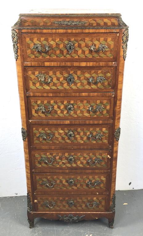 Louis XV Style Marquetry Semainier (1 of 9)