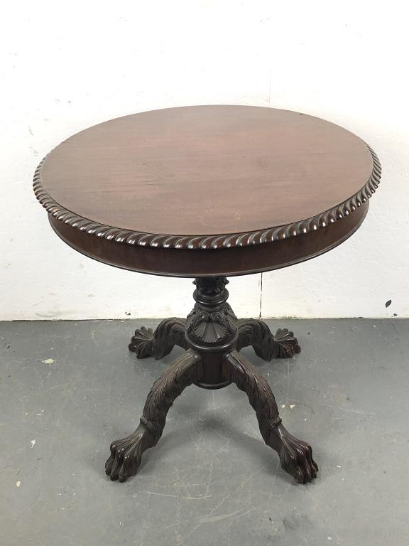 Federal Style Mahogany Circular Side Table (1 of 4)