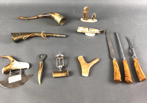 Group of Antler, Horn & Other Related Items (1 of 11)