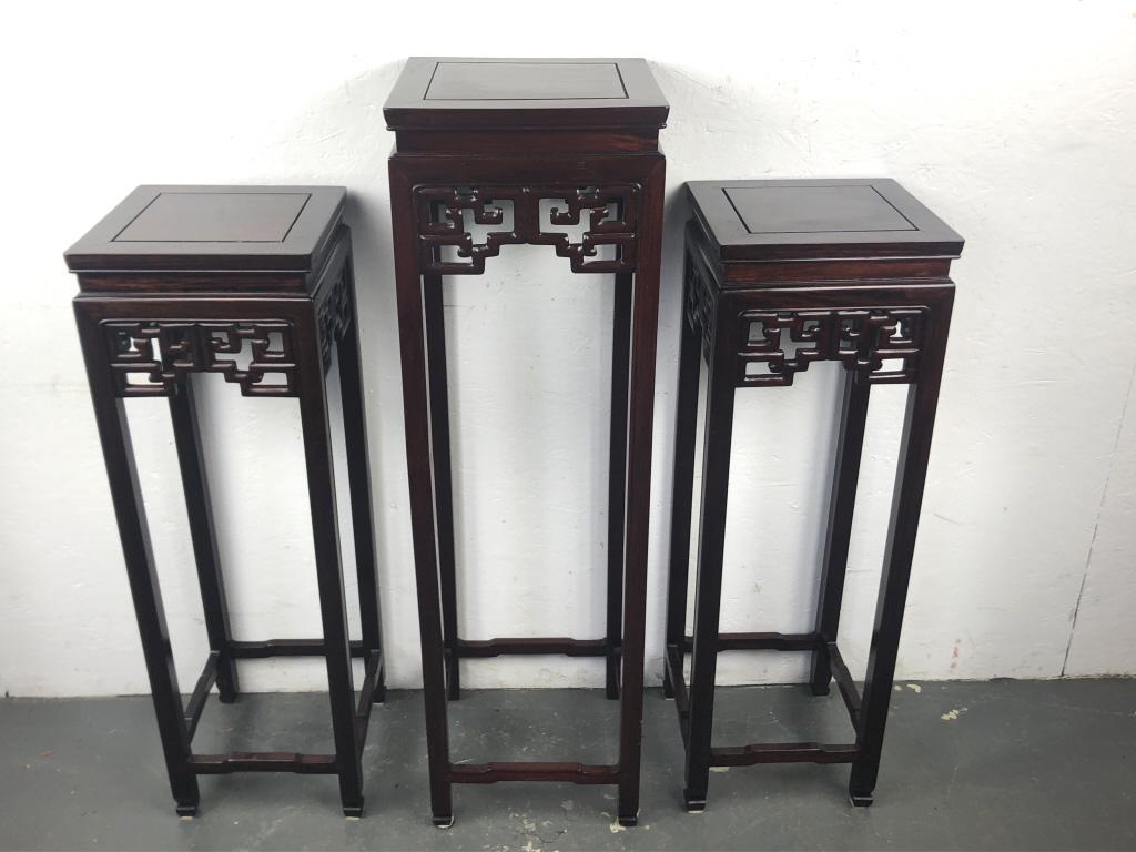 Group of 3 Asian Style Hardwood Stands (1 of 4)