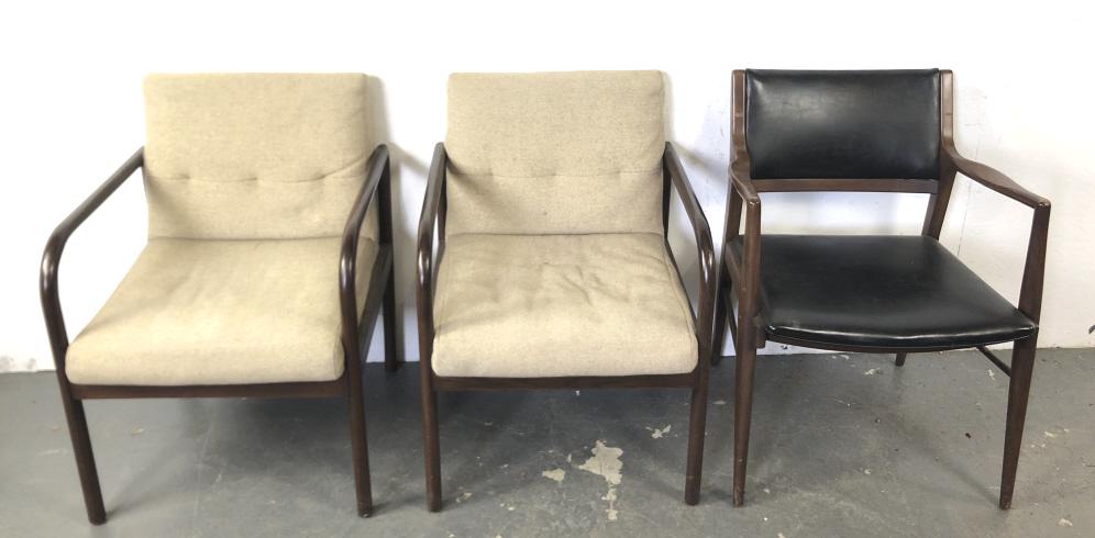 Group of 3 Modern Upholstered  Chairs (1 of 7)