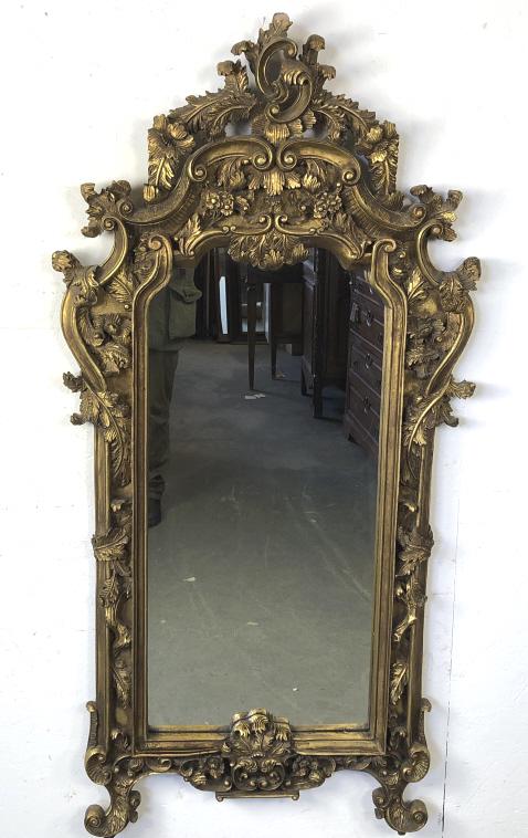 Louis XV Style Gold Tone & Composition  Mirror (1 of 6)