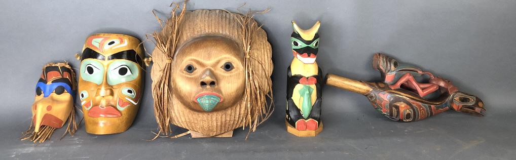 Signed Stan Greene Inuit Mask & Raven Rattle (1 of 10)