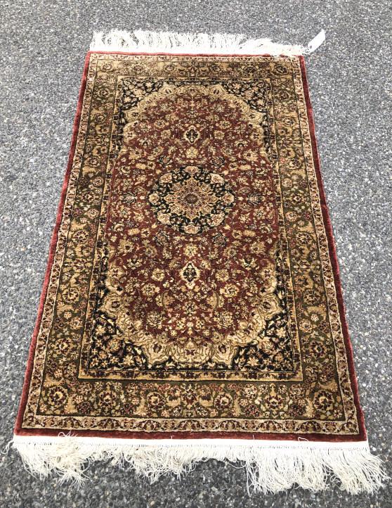 Floral Design Silk Scatter Rug (1 of 4)