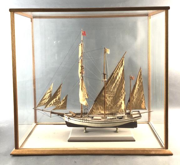 Model Ship in Display Case (1 of 6)