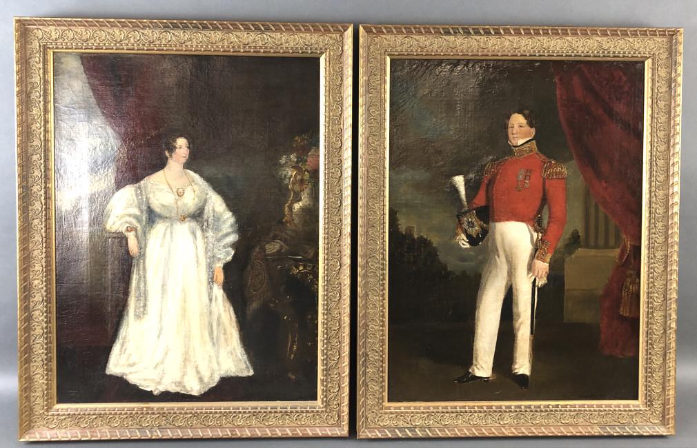 Pair of 19th C. Ancestral Portraits (1 of 4)