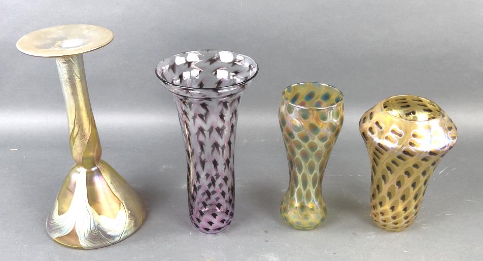 Group of 4 Art Glass Vases (1 of 10)