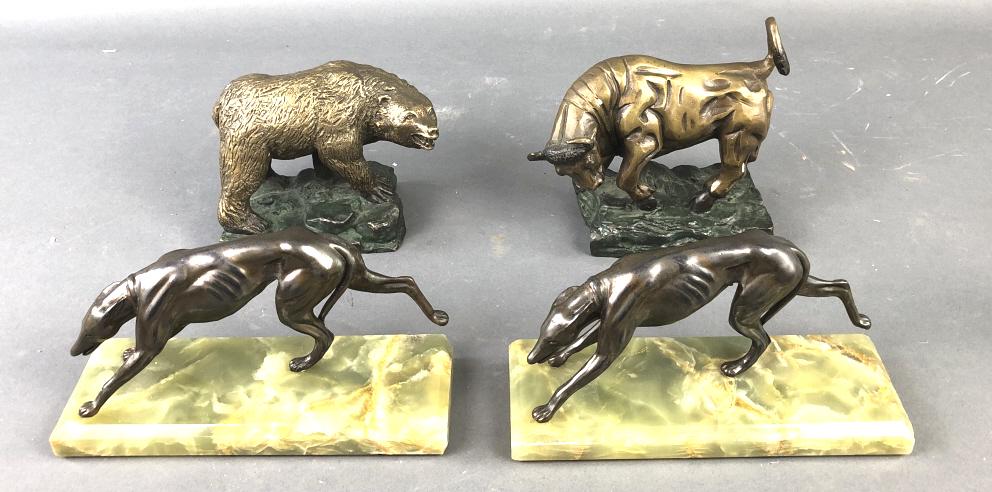 Pair of Art Deco Style Greyhounds (1 of 6)