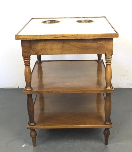 Louis Philippe Marble Top Walnut Dry Bar. (1 of 7)