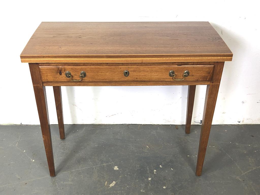 19th C. Mahogany Tea Table (1 of 7)