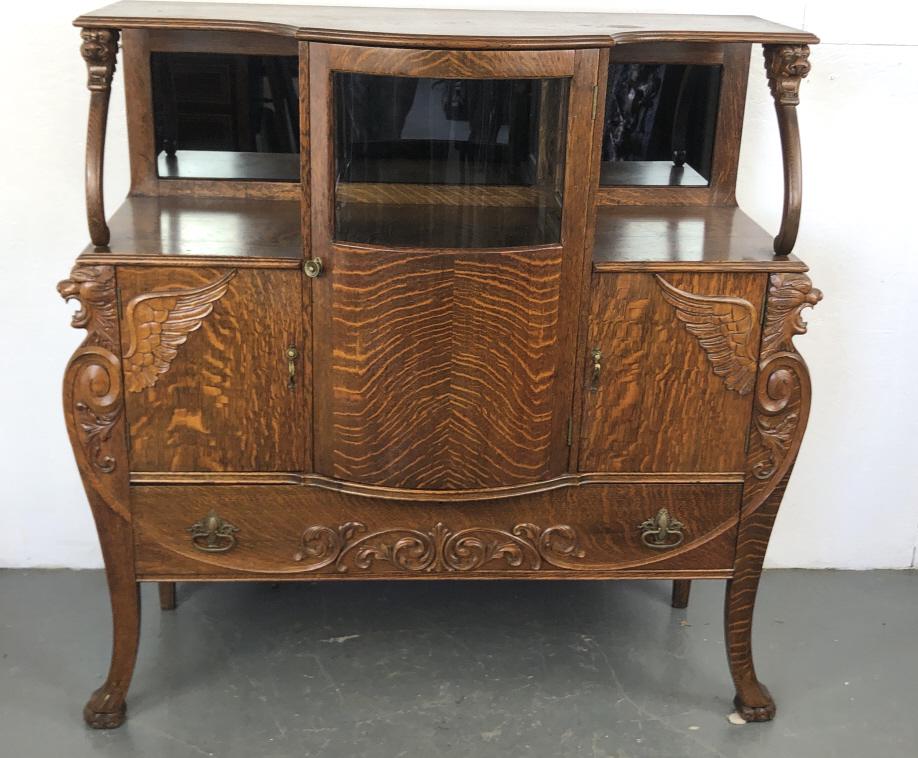 Victorian Oak Buffet (1 of 8)