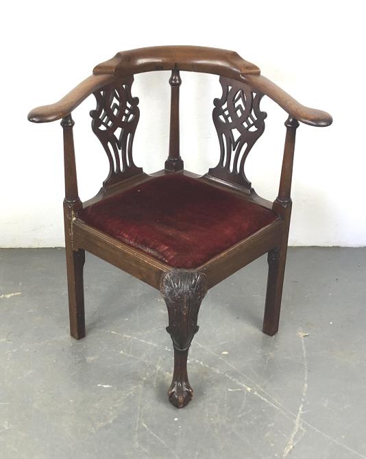 Georgian Mahogany Corner Chair (1 of 6)