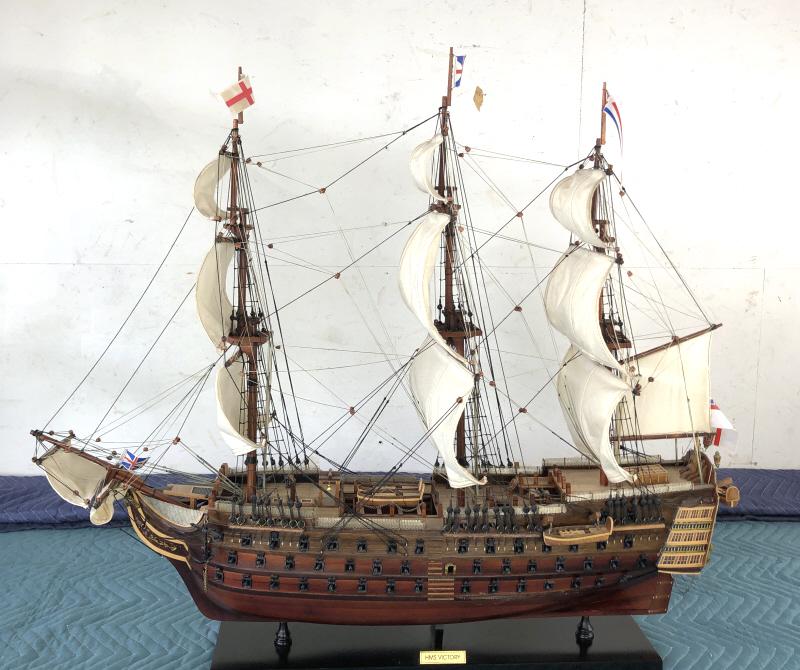 HMS Victory Model Ship on Base (1 of 8)