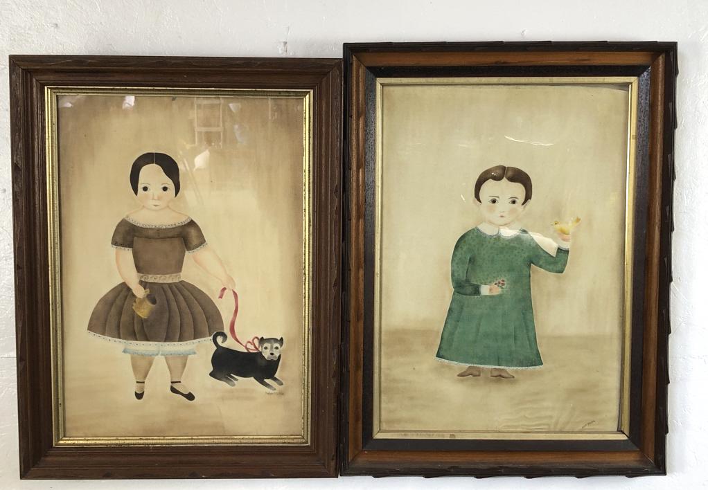 2 Primitive Painting of Girls by Helen Ritchie (1 of 9)