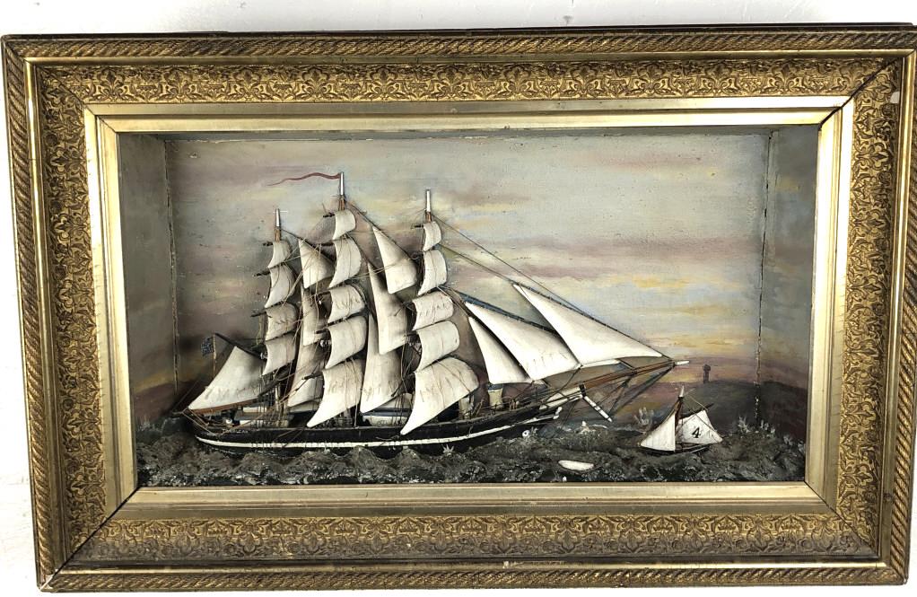 Framed Ship Diorama of Trafalgar (1 of 6)