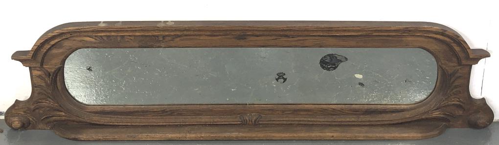 Art Nouveau Style Oak Mirror (1 of 4)
