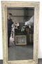 19th C. White Painted Floral & Gesso Mirror