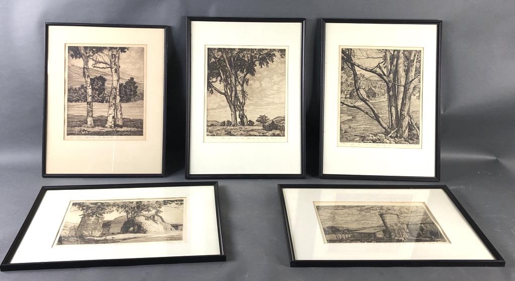Group of 5 Luigi Lucioni Etchings (1 of 9)