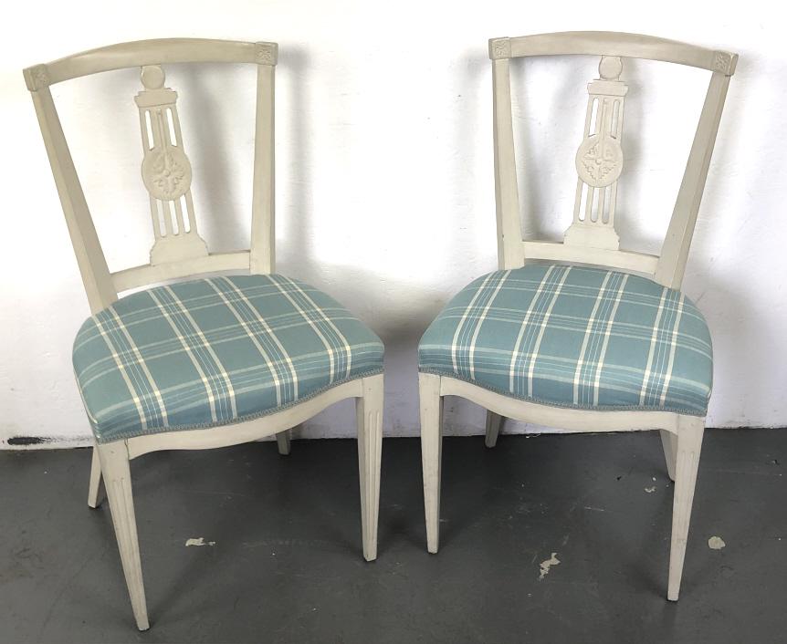 Pair of 19th Century Cream Painted Side Chairs (1 of 5)