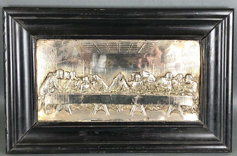 Silverplate Wall Plaque of Last Supper (1 of 4)