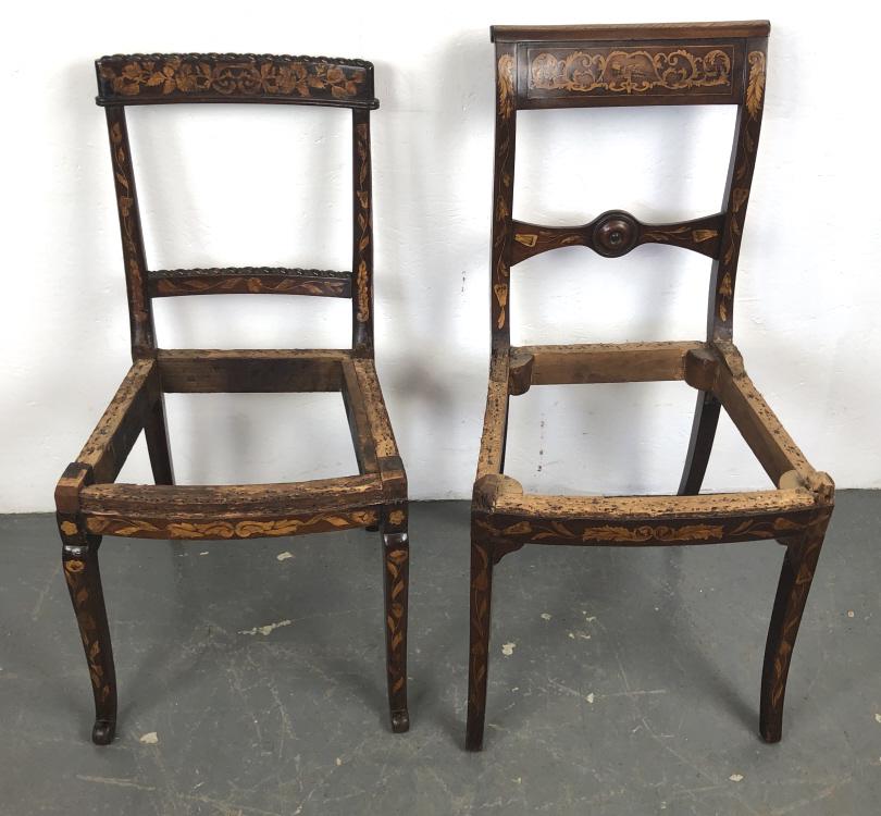 2 Dutch Marquetry Side Chairs (1 of 9)