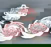 Group of Pink Tower Spode Plates Bowls and Tureen