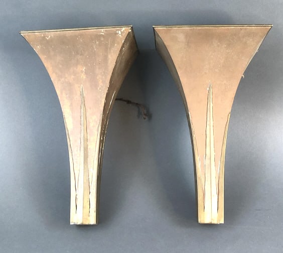 Pair of Copper & Brass Art Deco Wall Sconces (1 of 5)