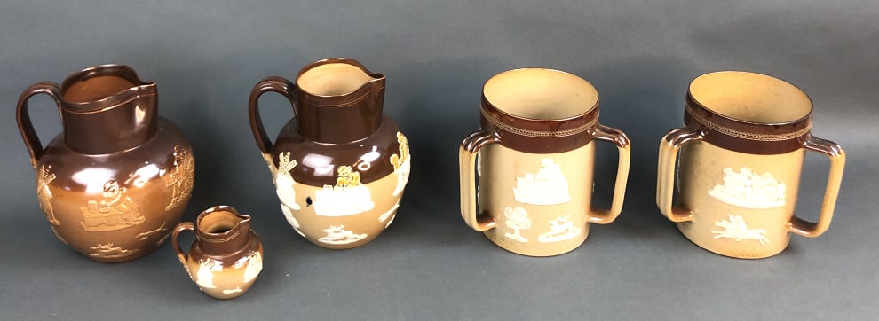 Group of 5 Doulton Stoneware Pitchers and Mugs (1 of 11)