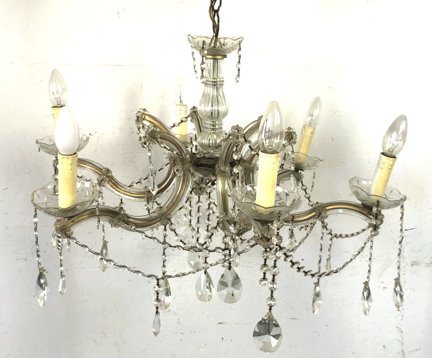 Crystal 6 Light Chandelier (1 of 4)