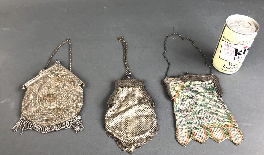 Group of Three Silver Plated Flapper Purses (1 of 7)