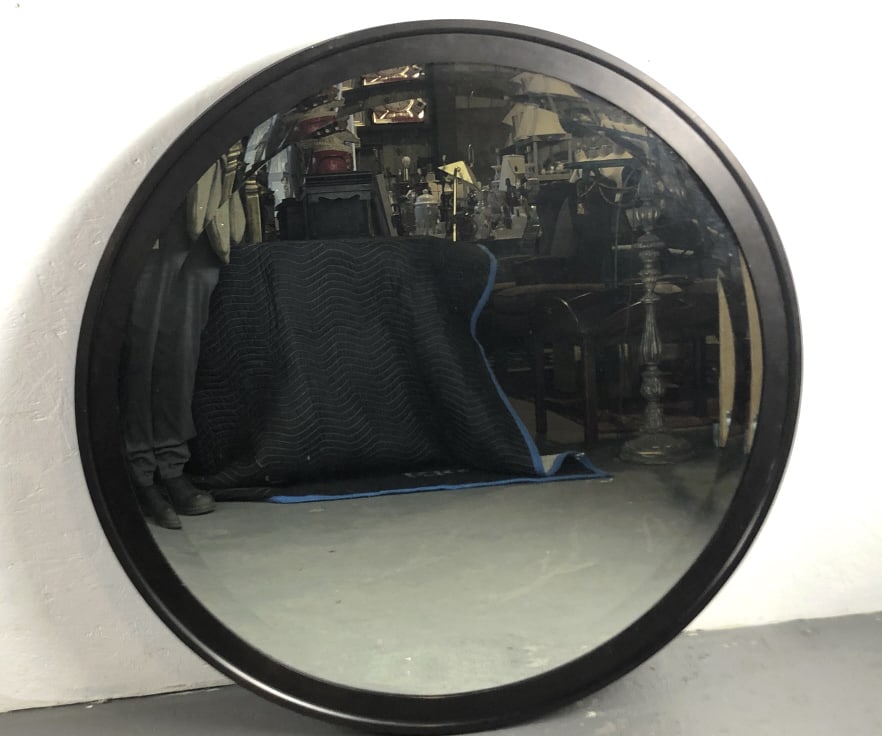 Bronze Framed Circular Beveled Mirror (1 of 5)