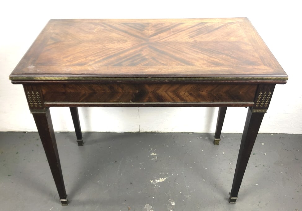 19th C. French Mahogany Game Table (1 of 12)