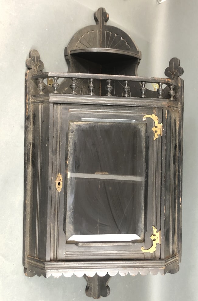 Victorian Ebonized Corner shelf (1 of 5)
