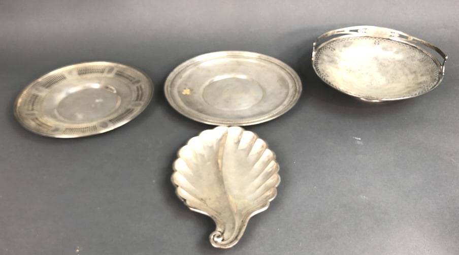 Group of 4 Sterling Silver Dishes & Plates (1 of 7)