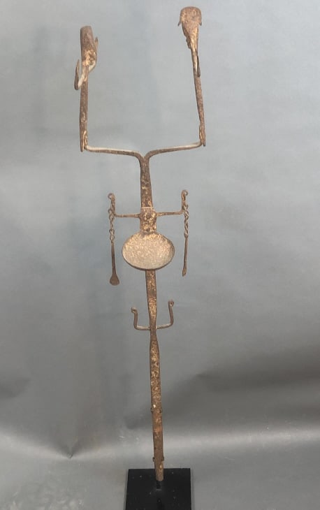 Dogon Iron Forged Figural Oil Lamp (1 of 6)