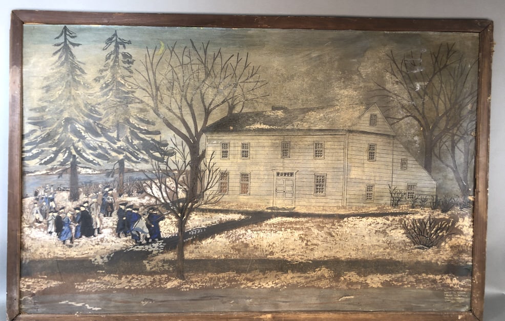 Oil on Board - Revolutionary War Scene (1 of 8)